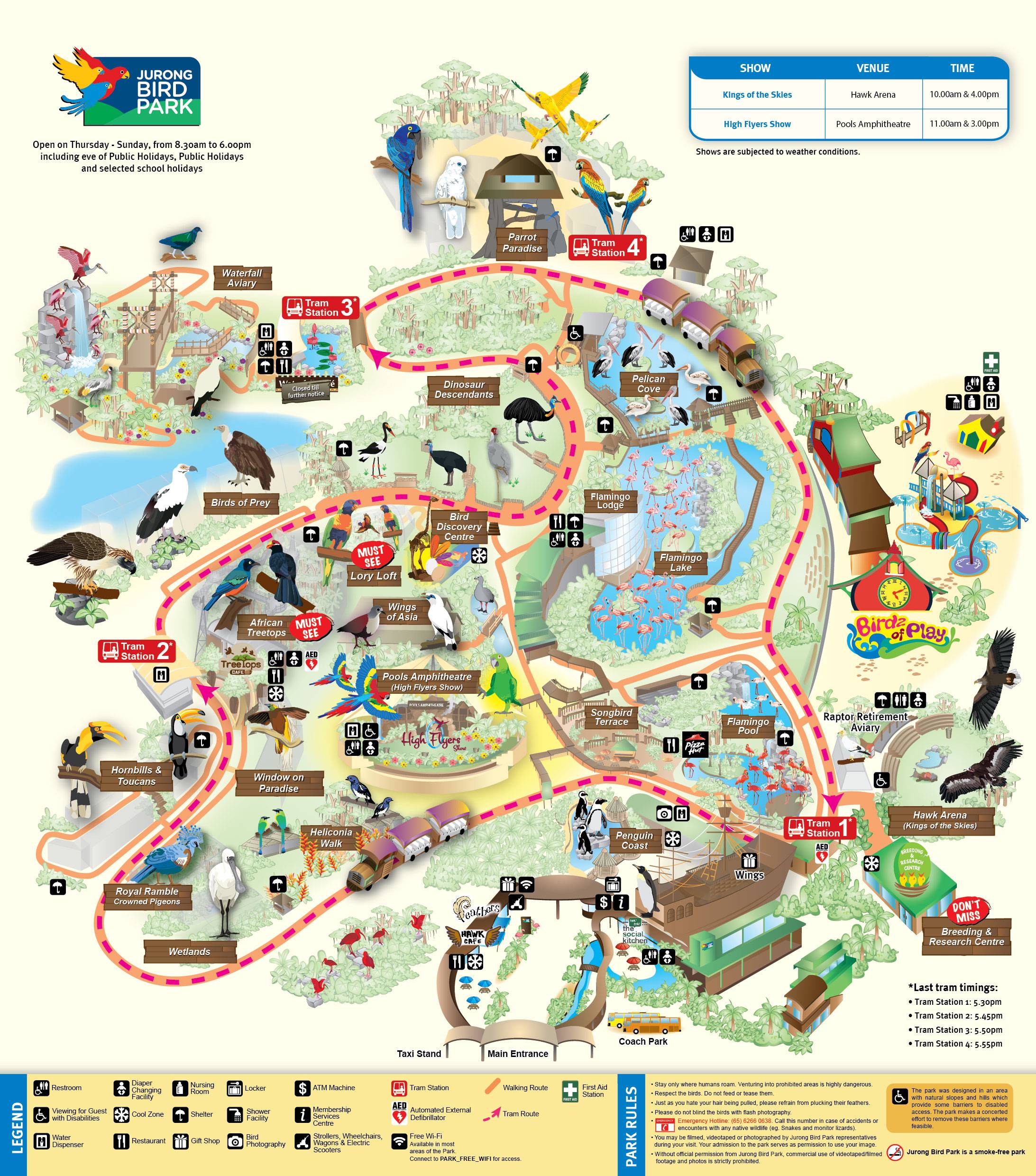 Park Map Jurong Bird Park